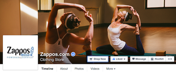 Zappos Show Now CTA Facebook